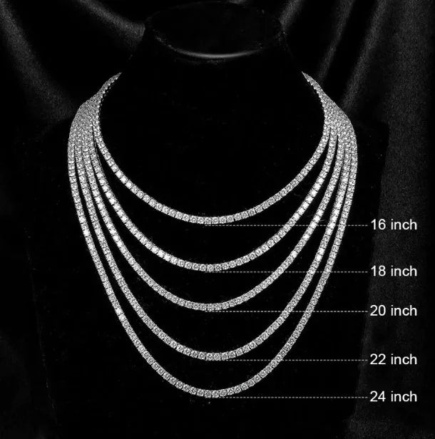 Collar de tipo tenis en Plata 925